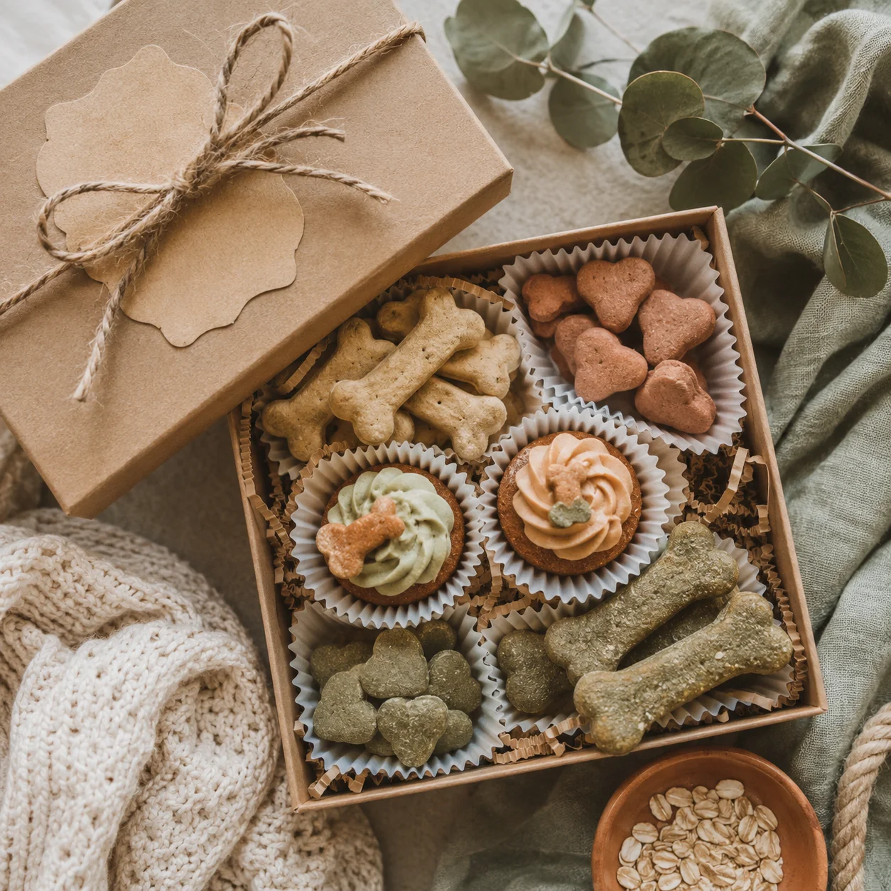 Custom dog treat gift box
